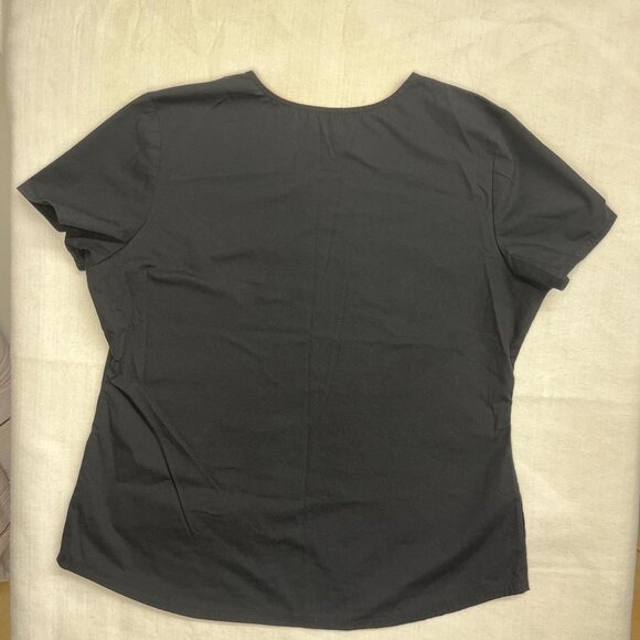 ScrubStar Black Scrub Top Large Workwear Stretch - Picture 3 of 3